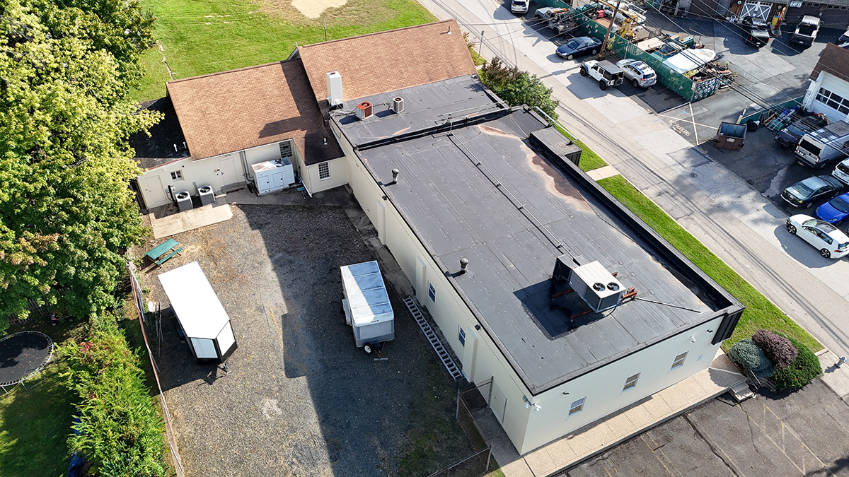 Aerial view of the Advent Associates property at 101 Roesch Avenue